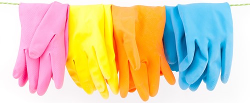 Colourful gloves